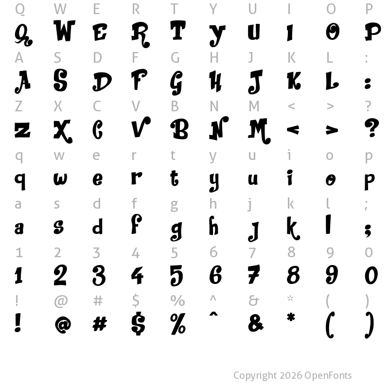 Character Map of Jack in the Box Regular