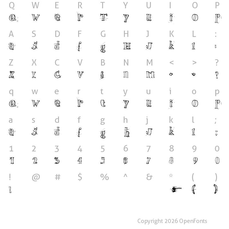 Character Map of jamaistevie Regular