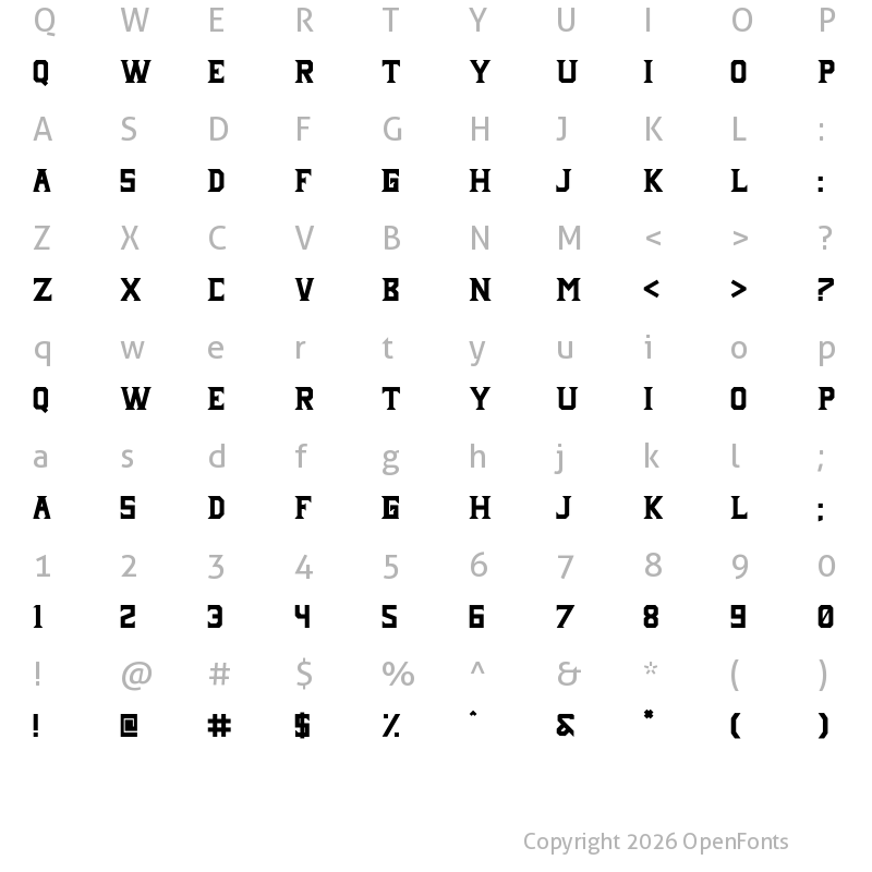 Character Map of Janji Neue Regular