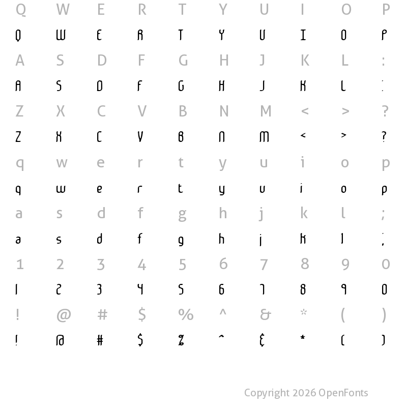 Character Map of Janken BRK Regular