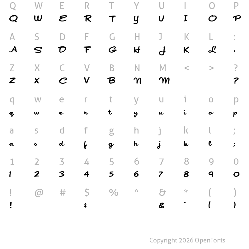 Character Map of Japan Regular