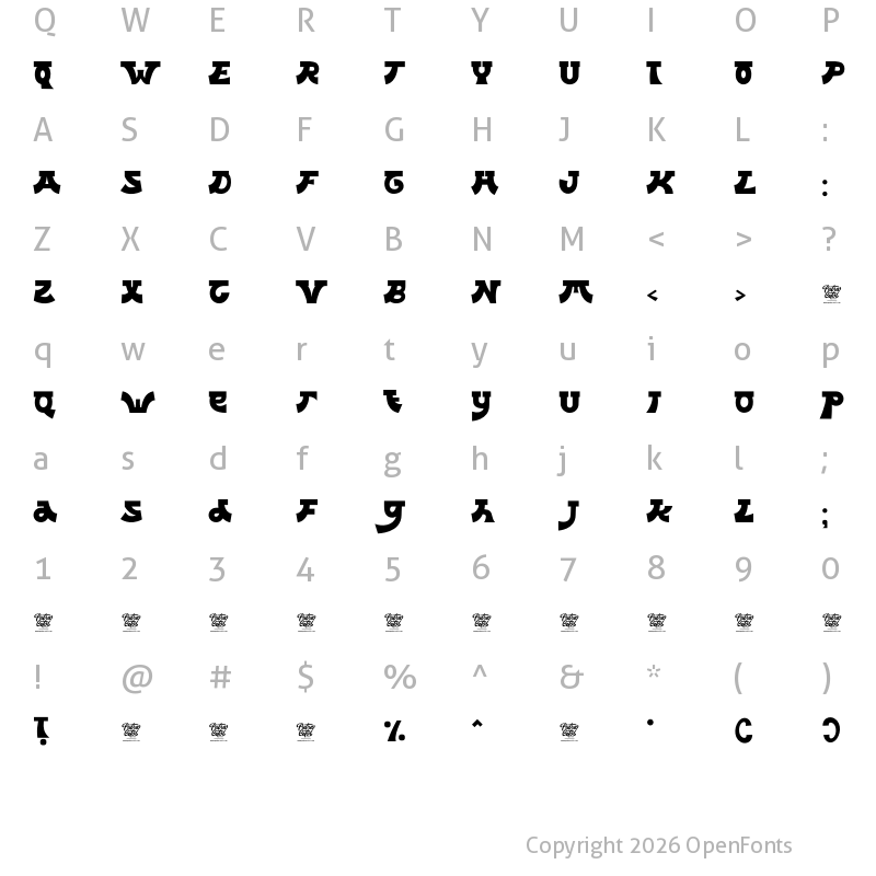 Character Map of Japanese Emperor Regular