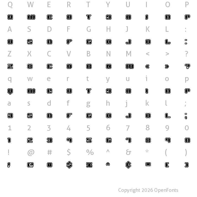 Character Map of Jawbreaker OL2 BRK Regular