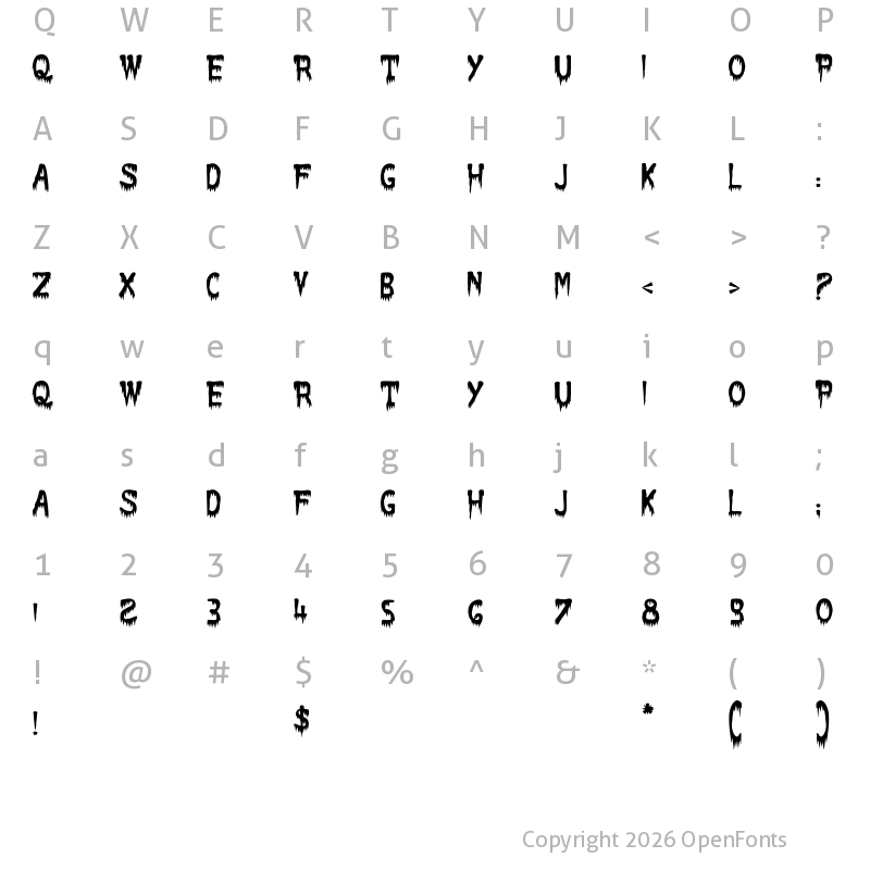 Character Map of Je Visais Pas Les Couilles Regular