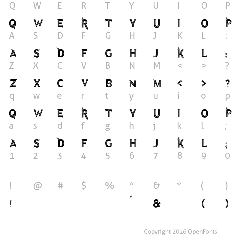 Character Map of JMH Rastan Bold Black Regular