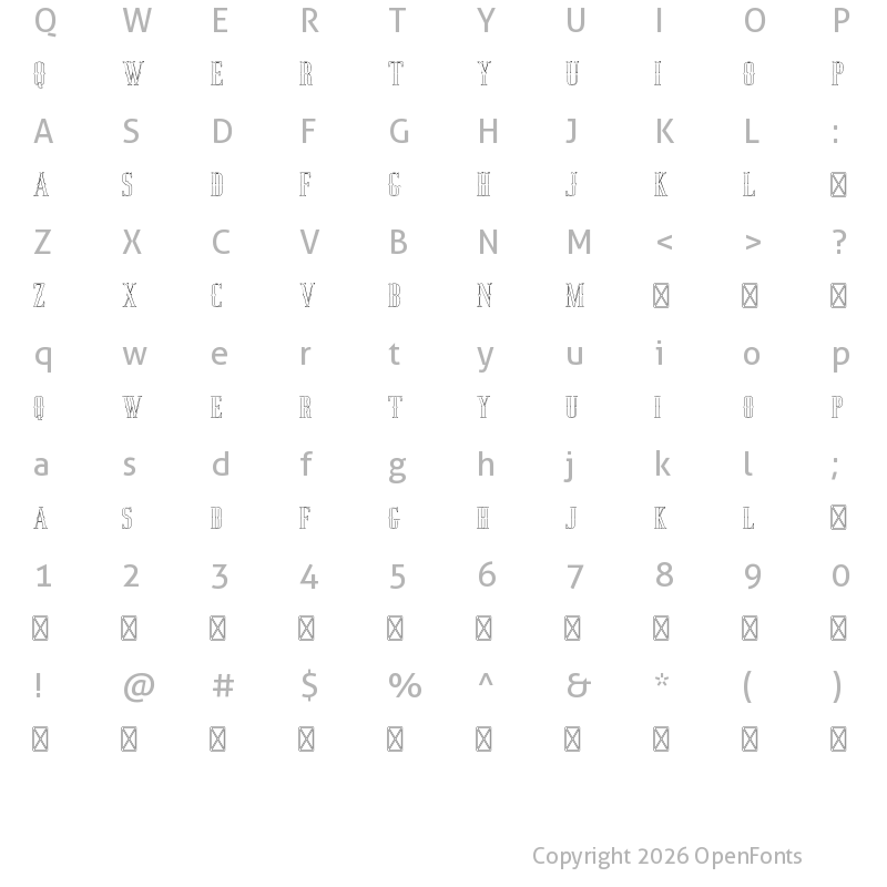 Character Map of Jocker Free Outline