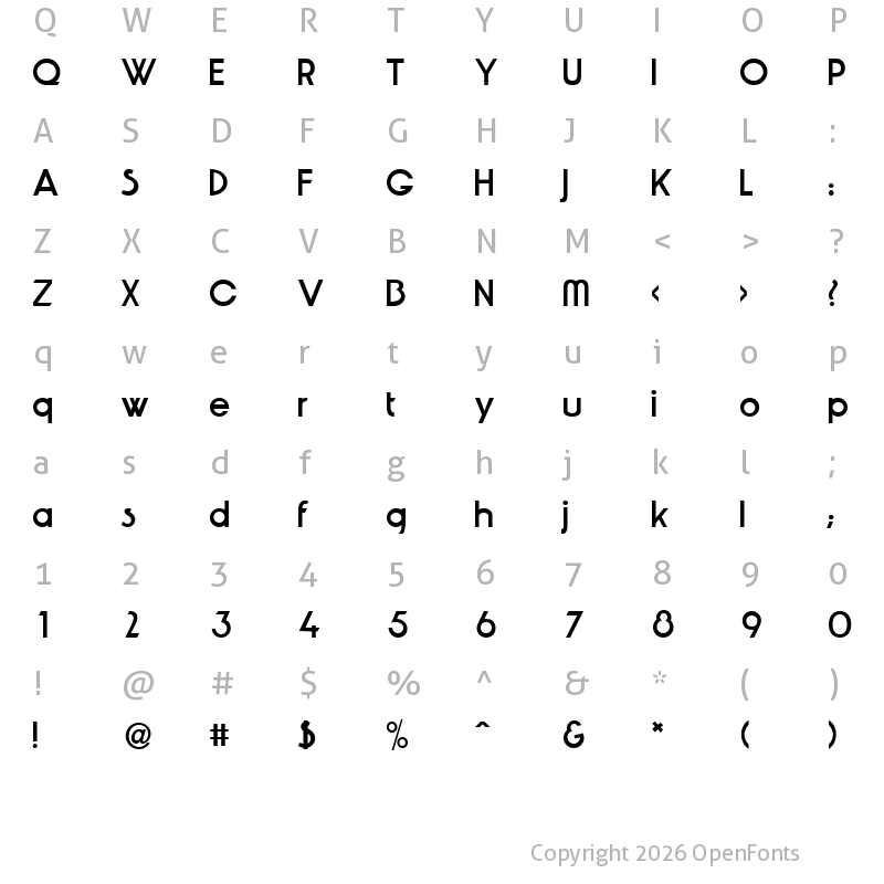 Character Map of JoeLouis Normal