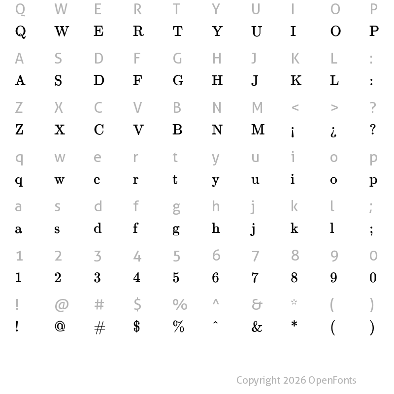 Character Map of jsMath-cmr10 cmr10