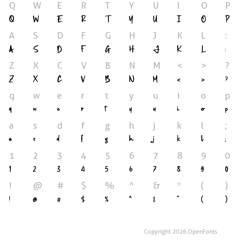 Character Map of Jungledise Regular