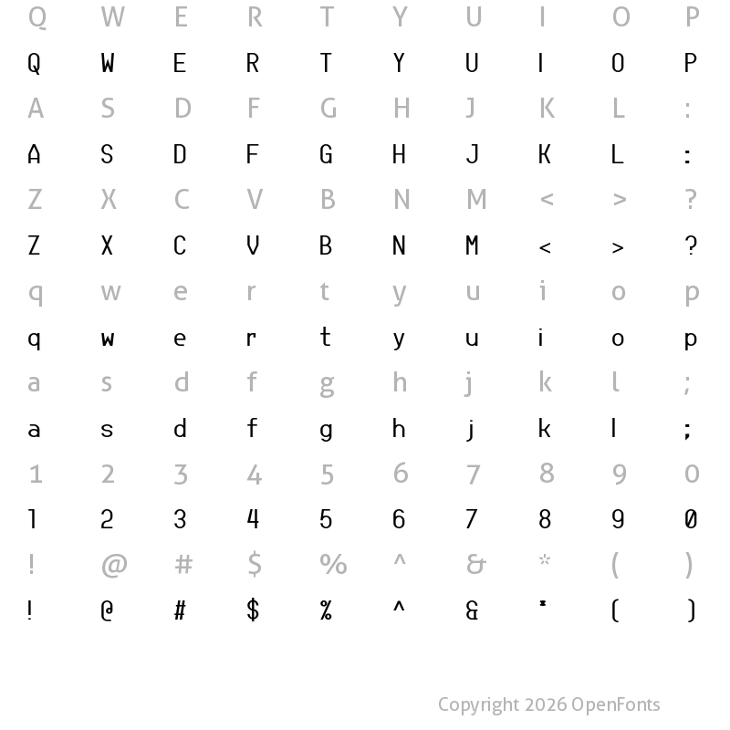 Character Map of Jupiteroid Regular