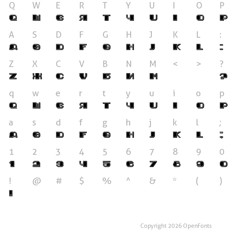 Character Map of Jurij Regular