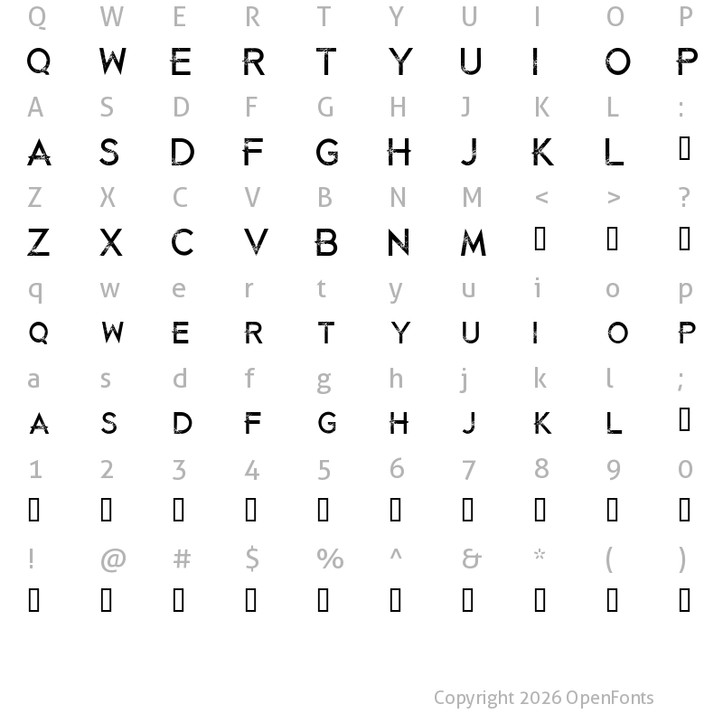 Character Map of Just Die Already Regular