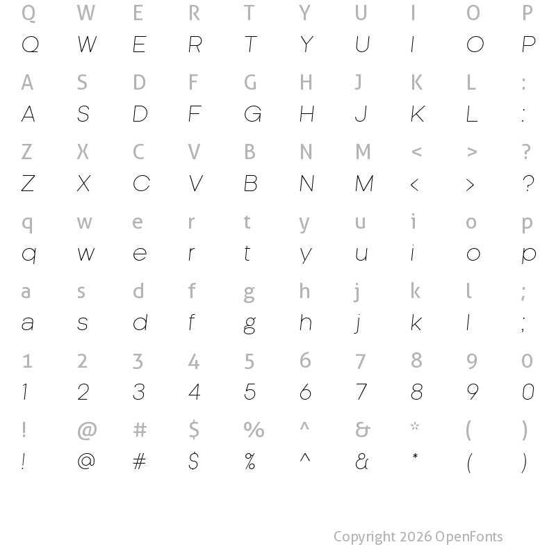 Character Map of Kamerik205 Regular