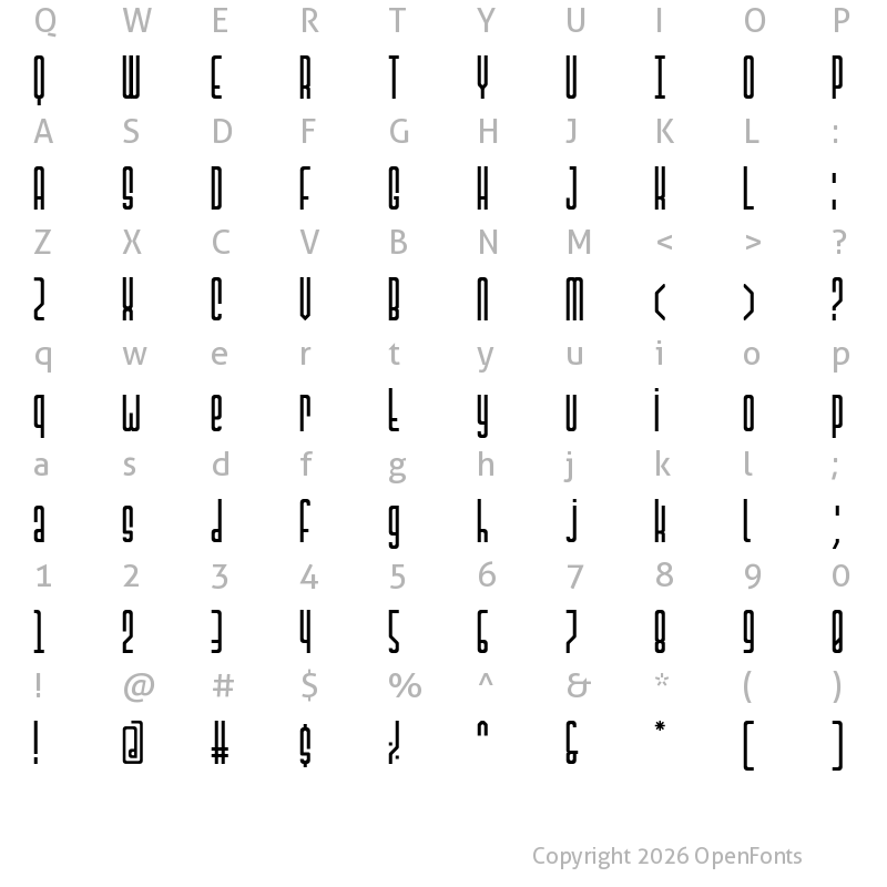 Character Map of Kamino Bottom
