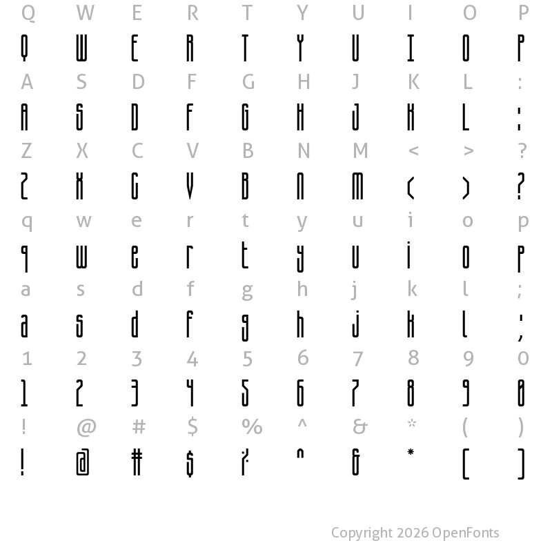 Character Map of Kamino Top