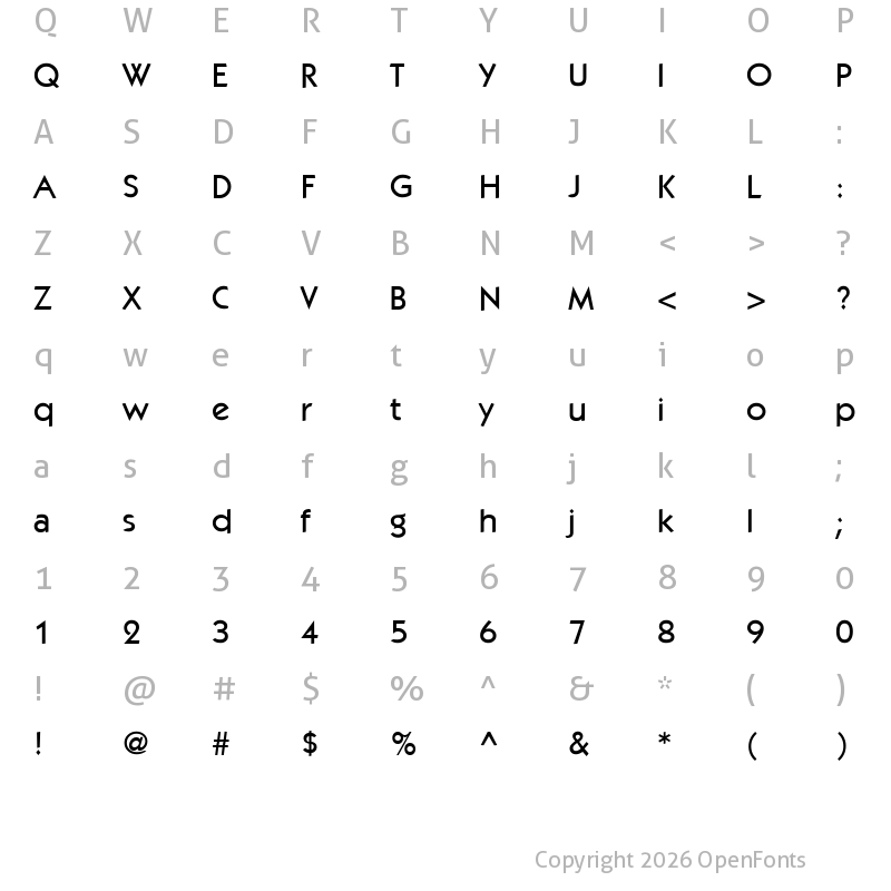 Character Map of KaratMedium Regular