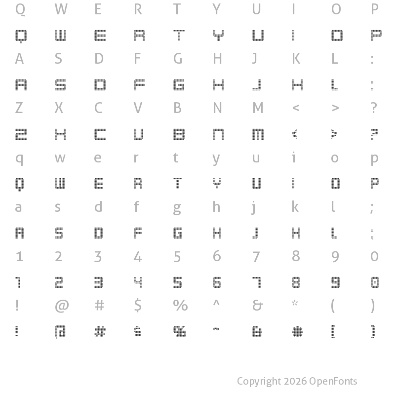 Character Map of Karnivore Digit Regular