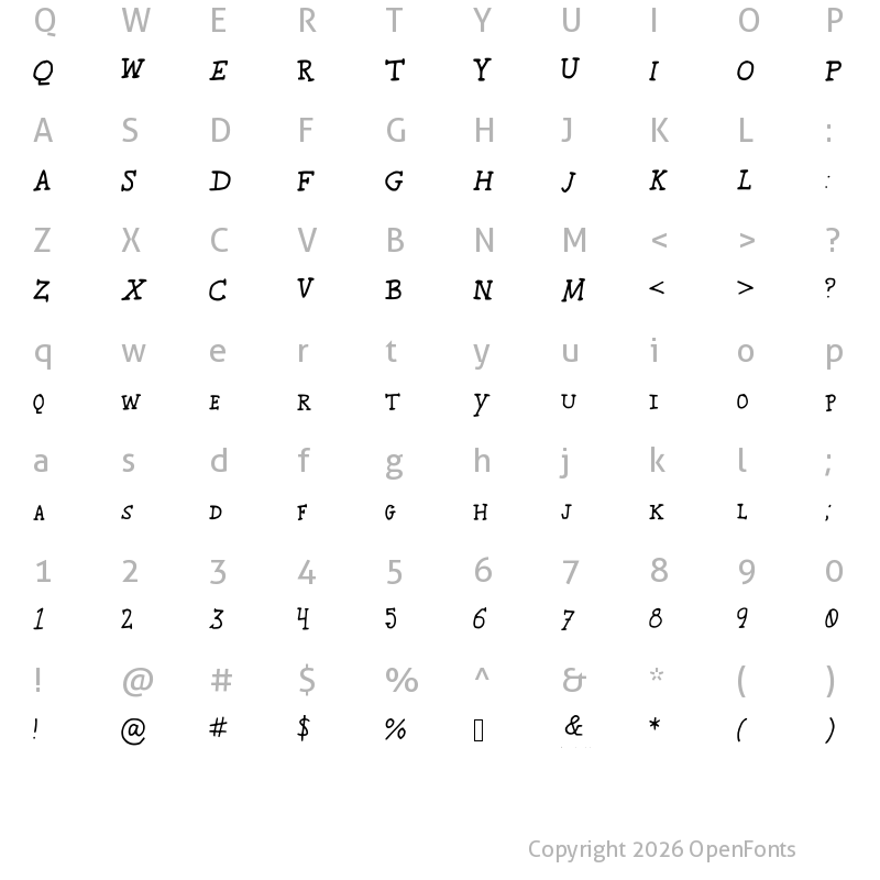 Character Map of KARROOsmallcaps Medium