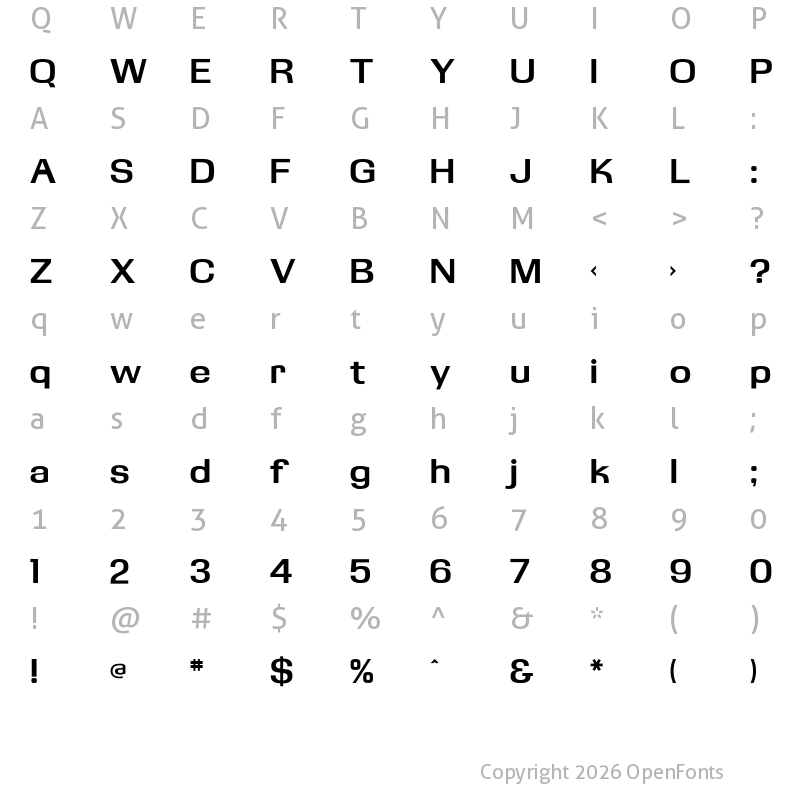 Character Map of KasseFLF Bold