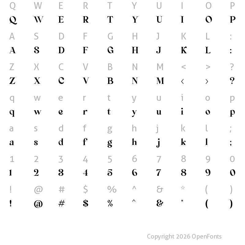 Character Map of Kawai Craft Regular