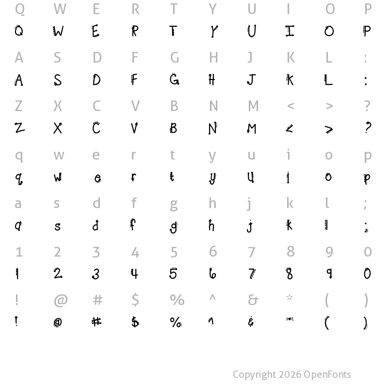 Character Map of KBCHEETAHRITA Medium
