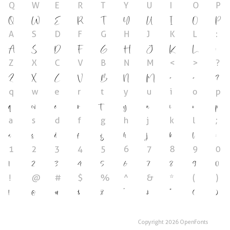 Character Map of Ketalyst Midnight Regular