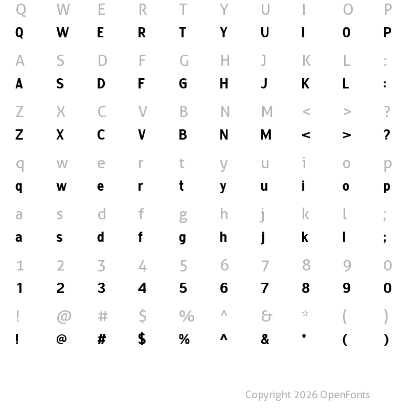 Character Map of Ketika Sans Regular