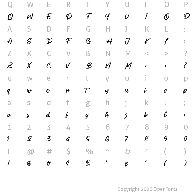 Character Map of Keypass Regular