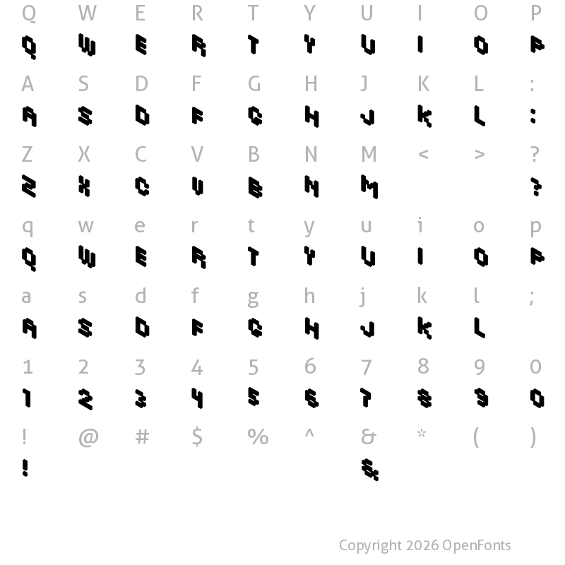 Character Map of Khalijaka Black