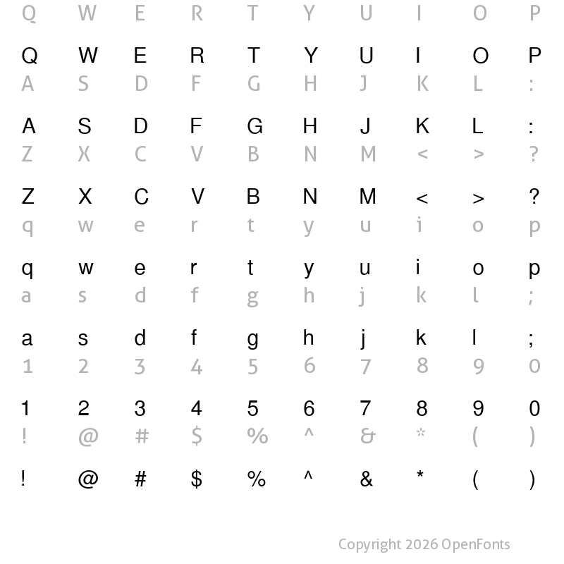 Character Map of Khmer OS Classic Regular