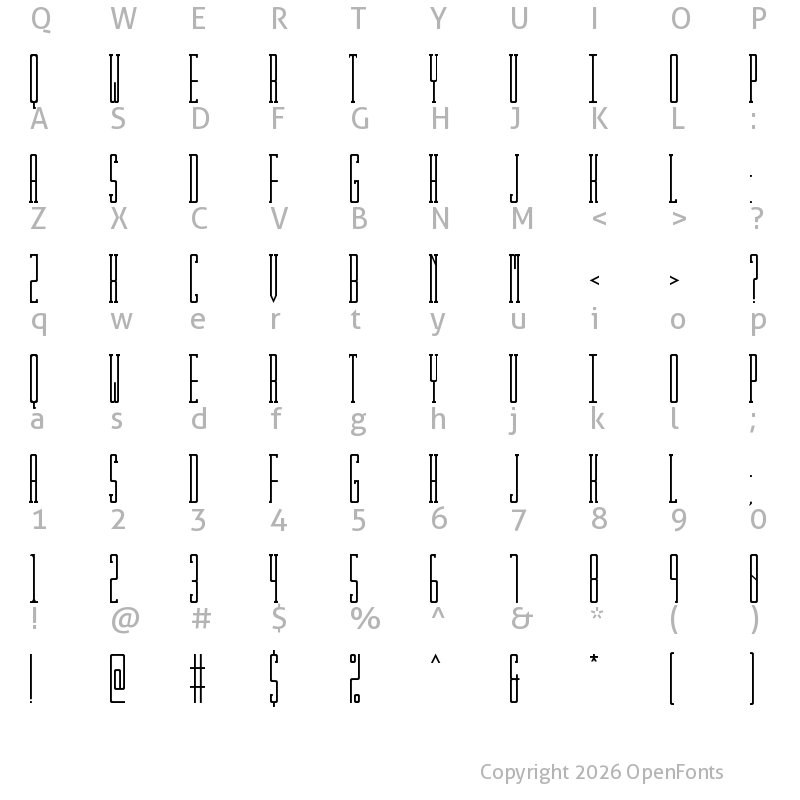Character Map of Kibby Slab Regular