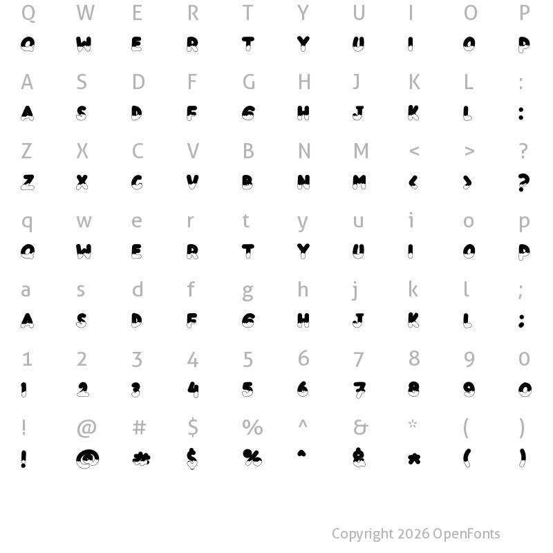 Character Map of Kids Donuts Regular