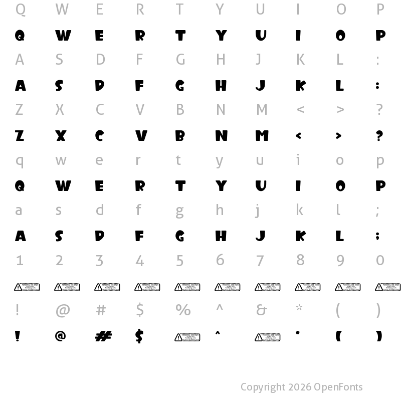 Character Map of Kids Edition Regular