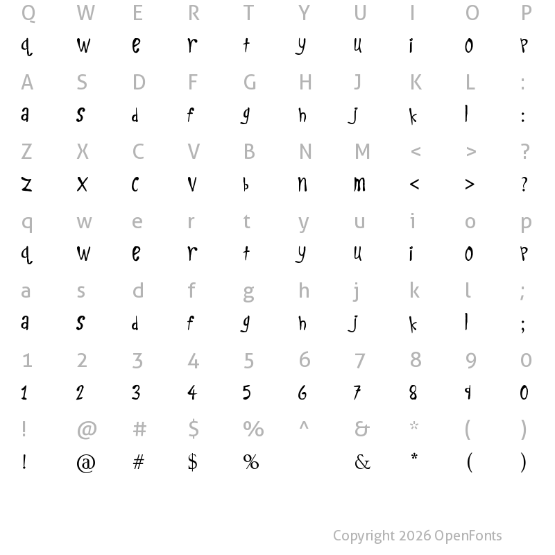 Character Map of Kids Play Regular
