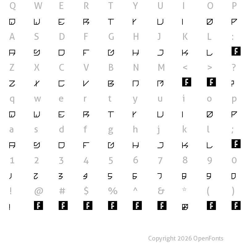 Character Map of kikakee Regular