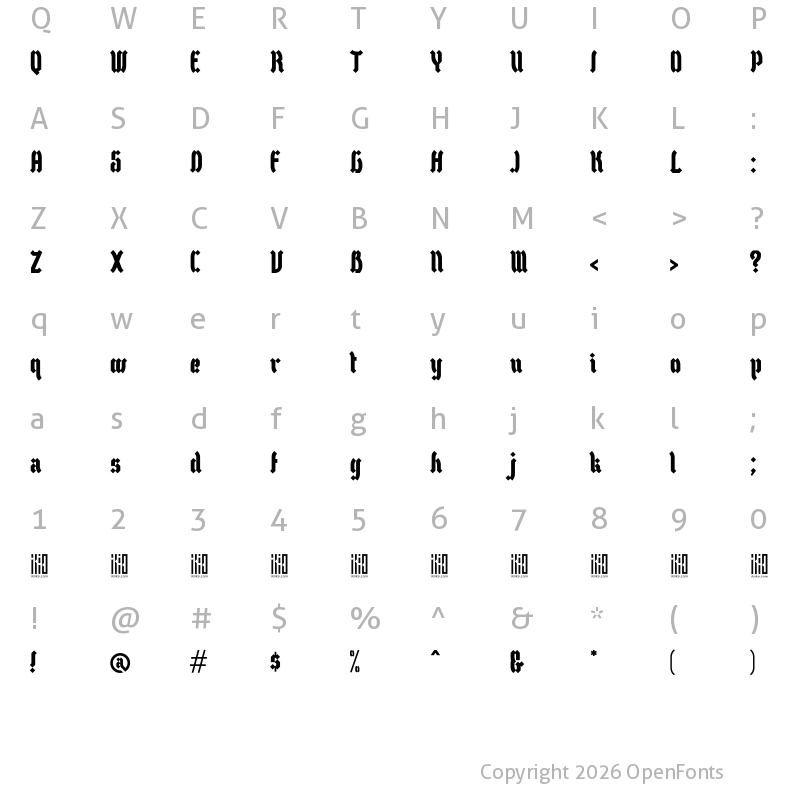 Character Map of Killuminati DEMO