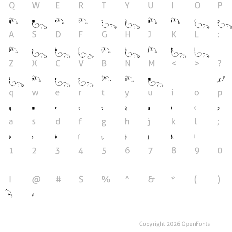 Character Map of KingjolA Regular