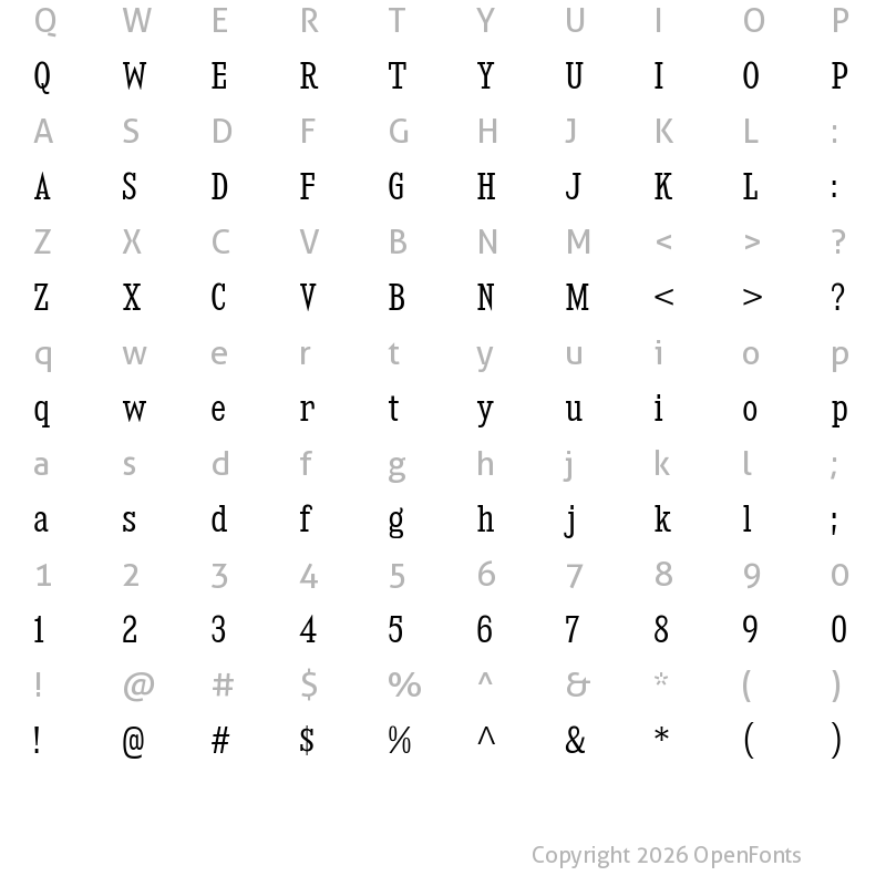 Character Map of Kingsbridge Condensed Book