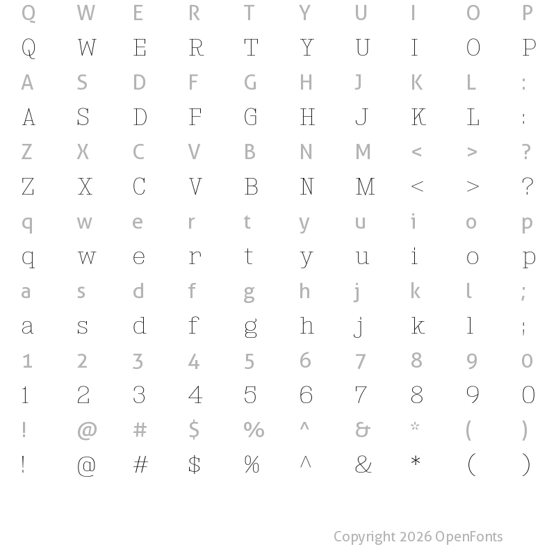 Character Map of Kingsbridge UltraLight