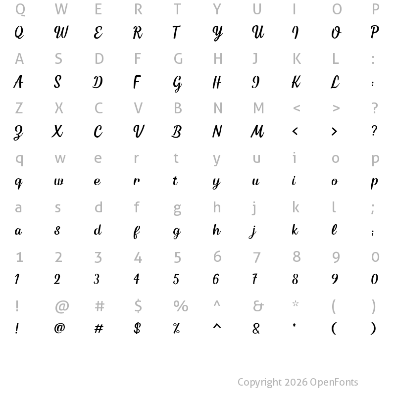 Character Map of Kingsman Demo Regular