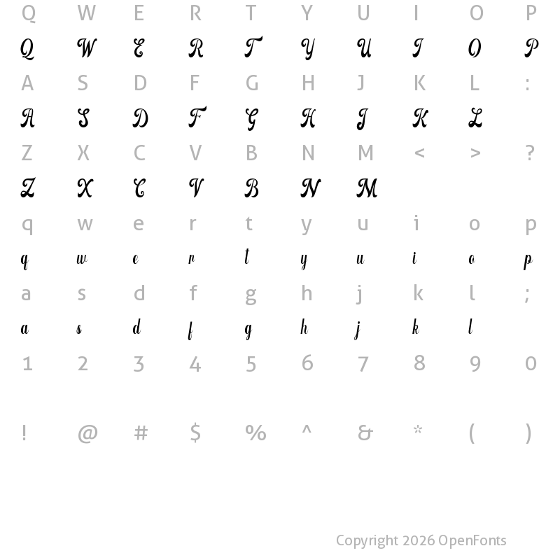 Character Map of Kingsroad Regular