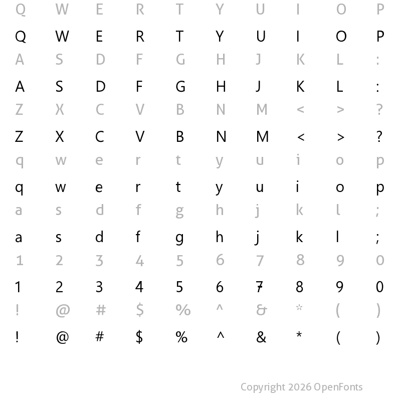 Character Map of Klapket Regular