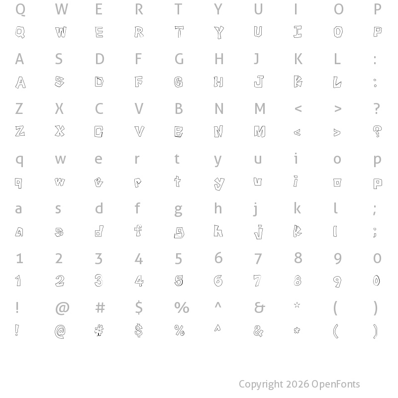 Character Map of Knock knock! Medium
