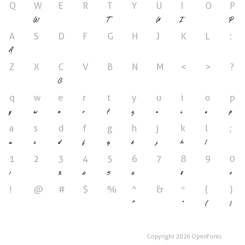 Character Map of KokomoBreeze-Regular ?