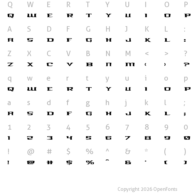 Character Map of Kreature Kombat Expanded Expanded