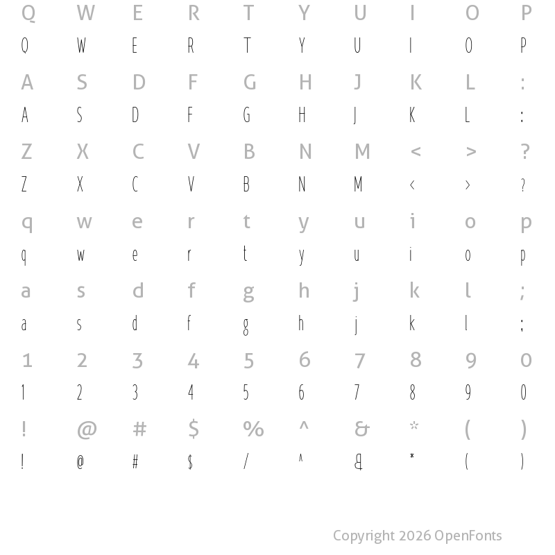 Character Map of Krempeng Sans Regular