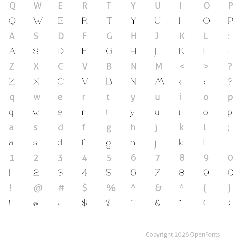 Character Map of Kromosius Regular