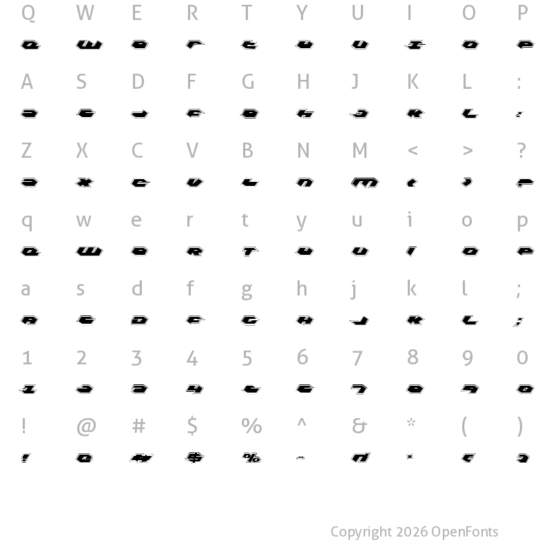 Character Map of Kubrick Pro Condensed Condensed