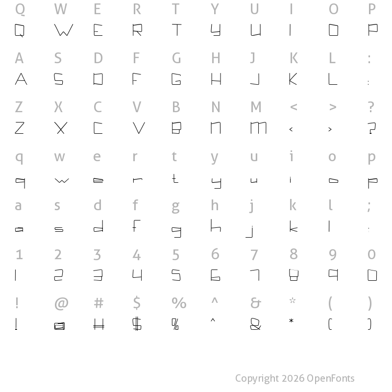 Character Map of Kuppel Extra-expanded Bold