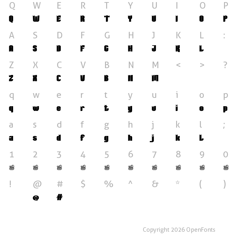 Character Map of Kuximen Heavy